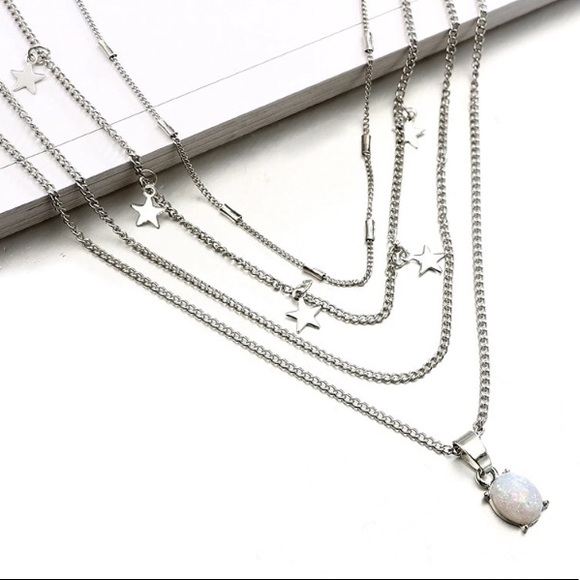 3/$30 Star Choker Necklace Silver Boho Pendant - Picture 5 of 5